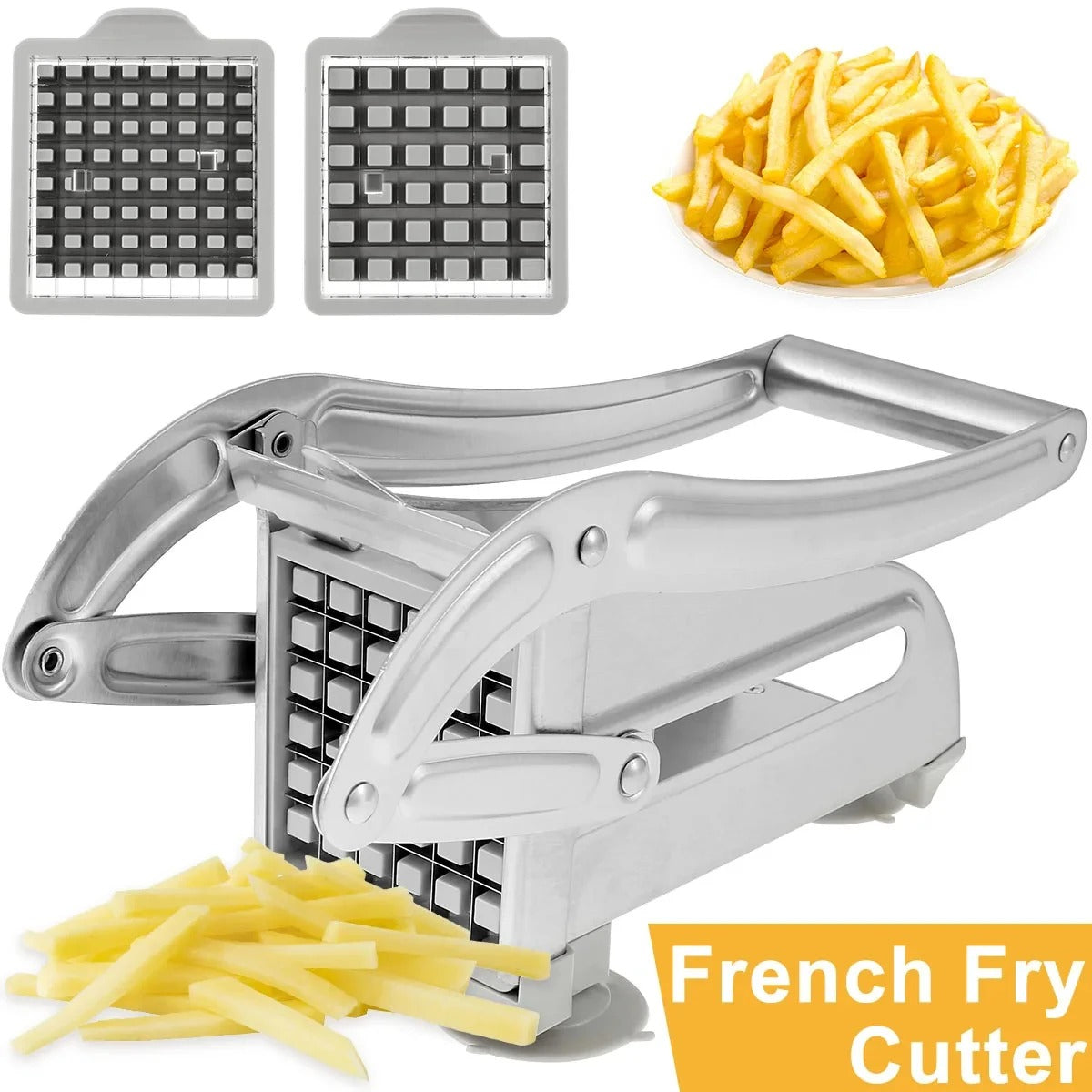 Stainless Steel French Fry Cutter – Potato Chopper Slicer