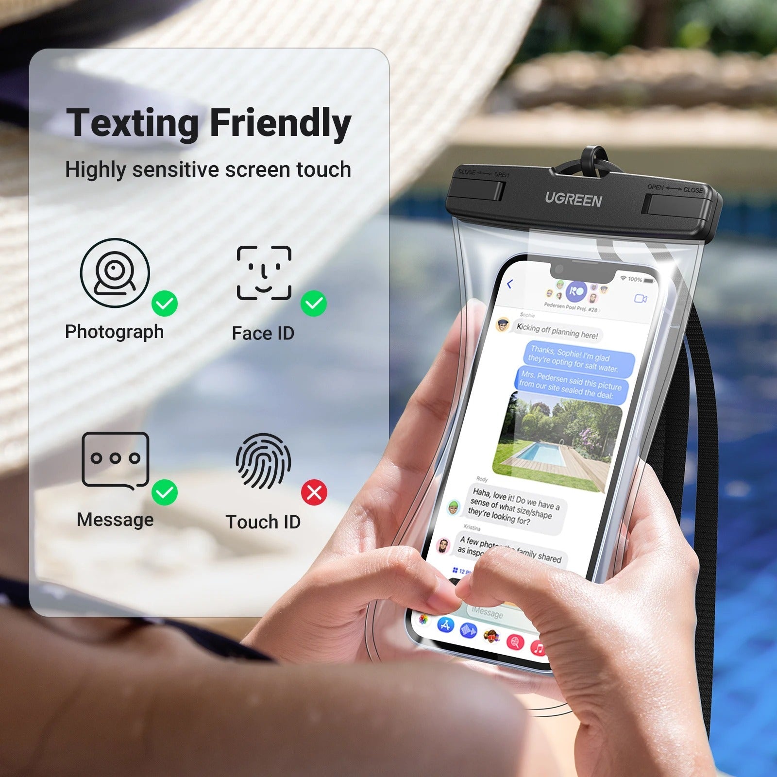 Plus Size Mobile Waterproof Pouch – Touch Screen Phone Protection Bag