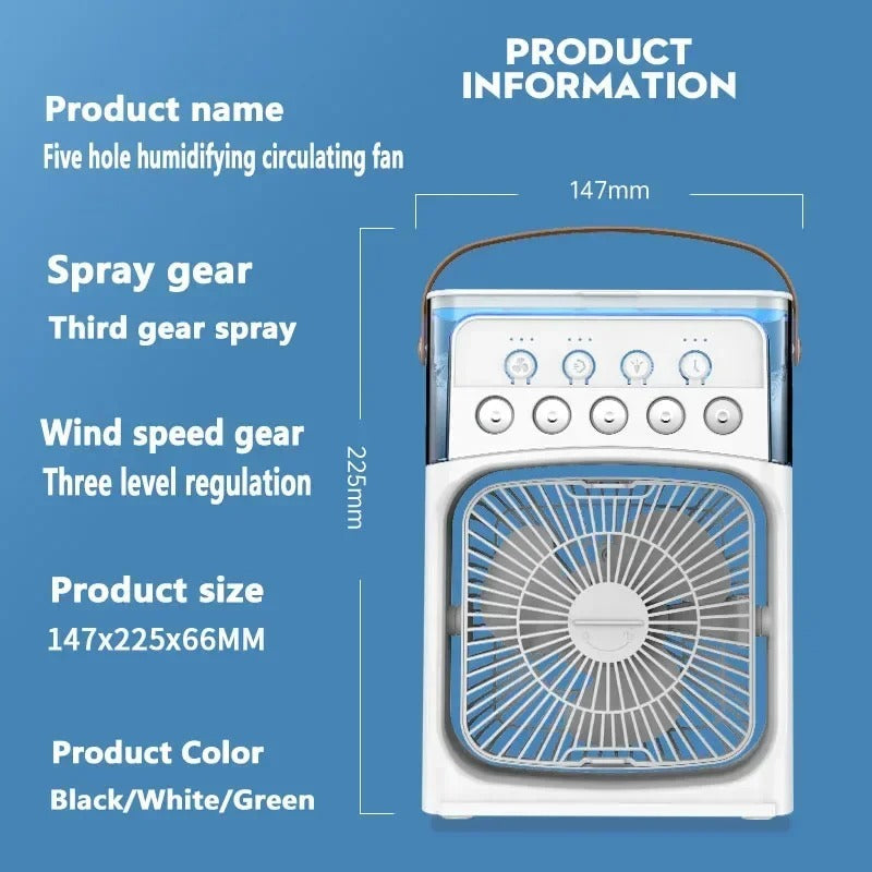 Portable Desktop Air Conditioner Fan – Mini Air Cooler with USB Power