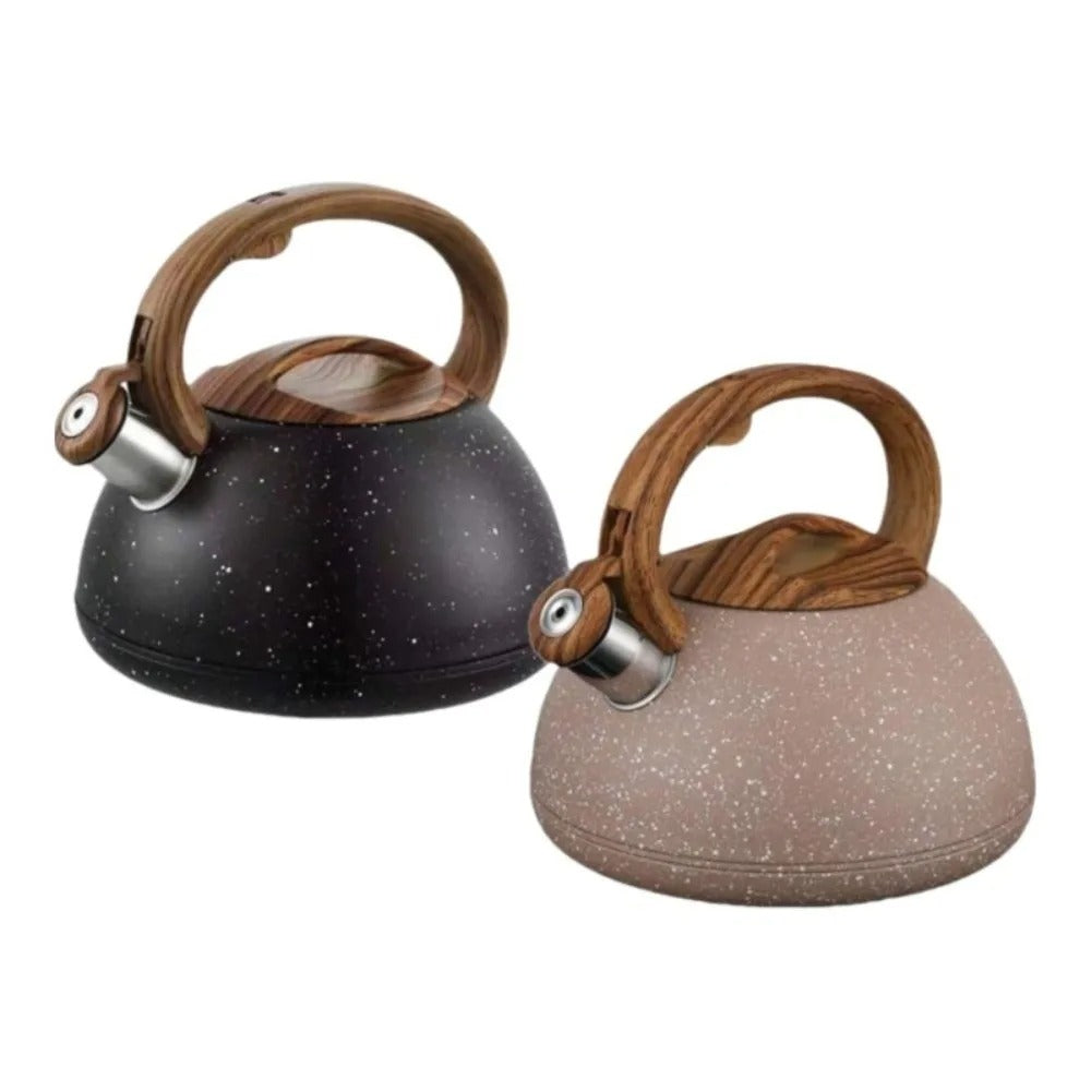 Stainless Steel Kettle with Wooden Handle – Tea & Coffee Kettle