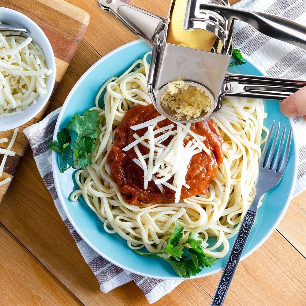 Handheld Cheese Grater & Cutter – Stainless Steel Kitchen Tool